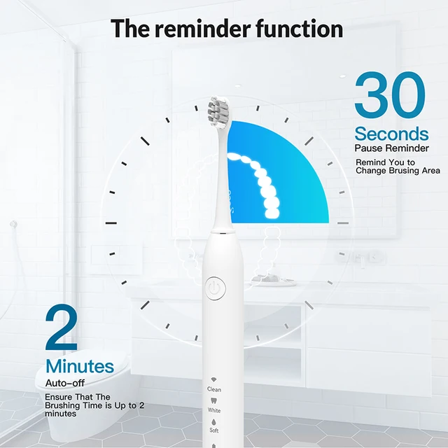 Nandme NX6000 Smart Sonic Electric Toothbrush IPX7 Rechargeable Ultrasound Teeth Whitening Tooth Brush Ultrasonic Teethbrush 4