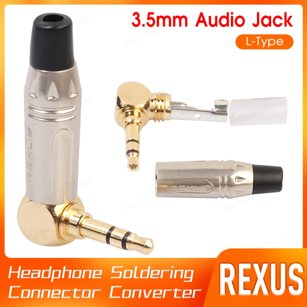 1/2/5Pc 3.5mm Jack Female Plug Gold-plated Audio Adapter Headphone Stereo Male Adapter Mini Stereo Phone Jack Soldered Connector