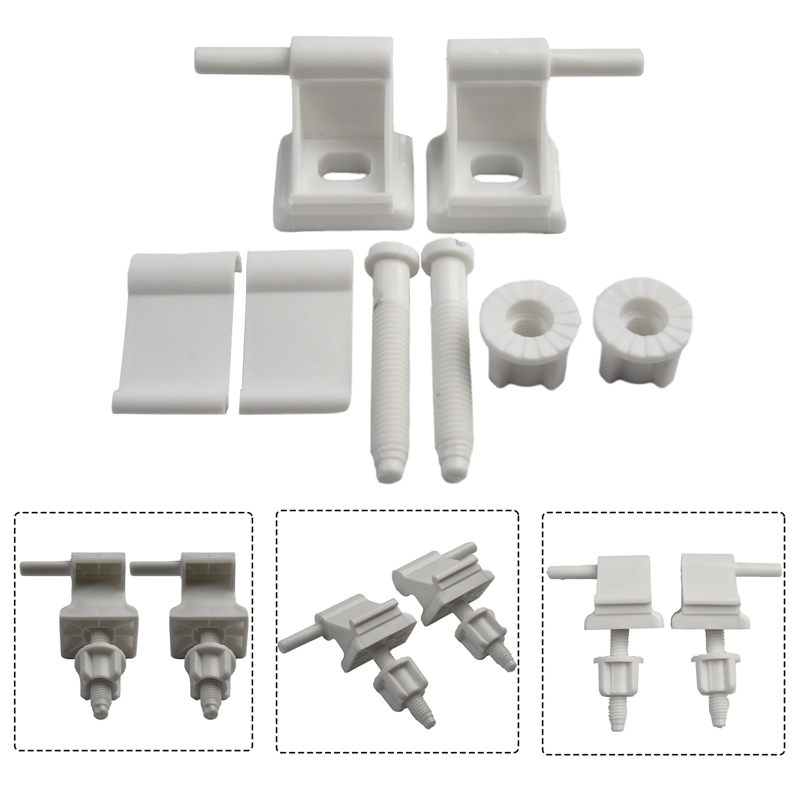 

Accessories Toilet Seat Hinge Width 4cm Plastic Replacement Kit For Toilet Seat Brand New Durable High Quality