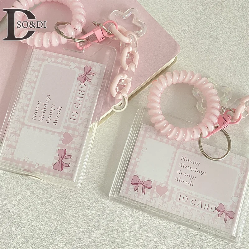 Transparent Photocard Holder Ins Photo Sleeves Card Holder Idol Kpop Photo Protector Bus Card Student Stationery Supplies