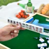 Travel Portable Mahjong Table with Chinese Mahjong Tiles Set Mahjong Game Set for Outdoor Camping Dormitory 1