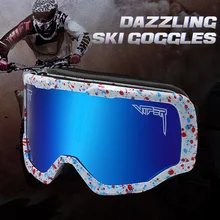Pit Viper Winter Snow Sports Sunglasses Windproof Goggles Skiing Snowboard Glasses for Men Women One Lens tanie tanio CN (pochodzenie) OKULARY Akrylowe Z OCTANU