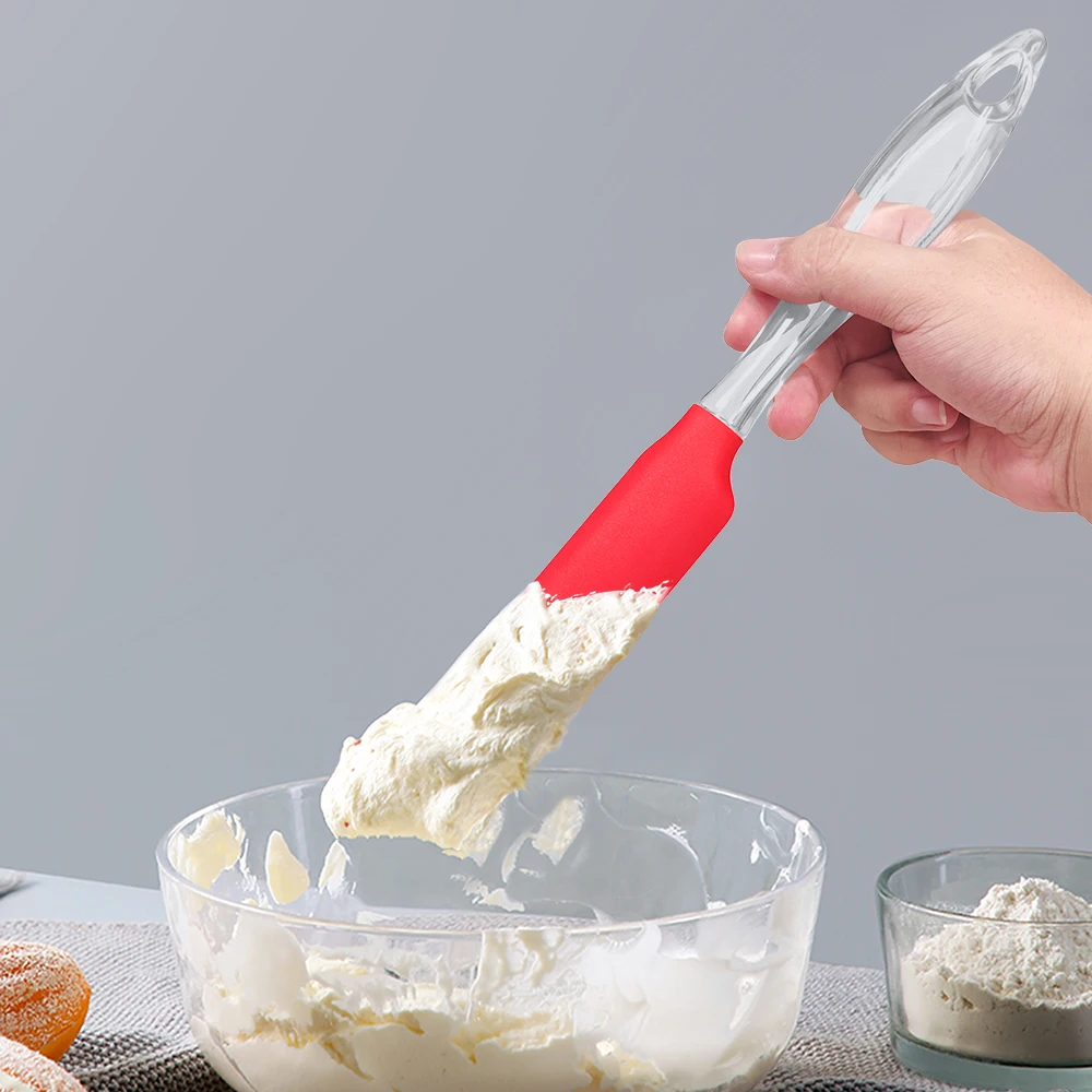 EHZ Silicone Spatulas Large Medium Rubber Butter Cake Cream Spatulas Heat Resistant Non-stick Mixing Batter Jars Baking Tools