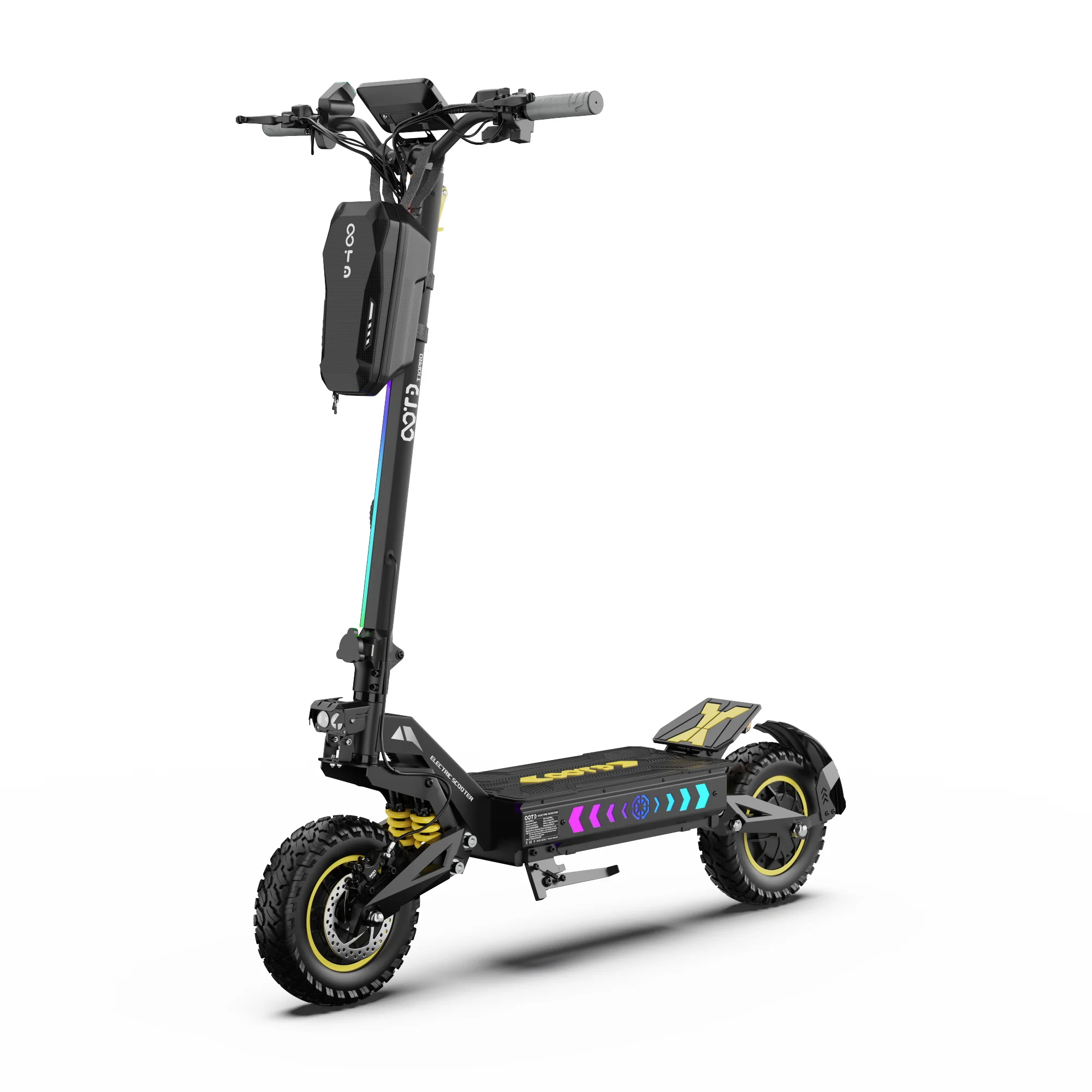 Monopattino elettrico OOTD T10PRO 2600W di potenza massima, 48V23.4Ah, doppio freno idraulico, pneumatici fuoristrada da 11 pollici, pieghevole.