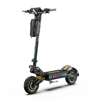 Monopattino elettrico OOTD T10PRO 2600W di potenza massima, 48V23.4Ah, doppio freno idraulico, pneumatici fuoristrada da 11 pollici, pieghevole.