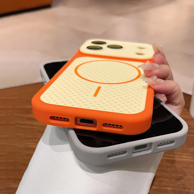 Honeycomb Heat Dissipation Shockproof Armor Phone Case with Magnetic Soft Cover