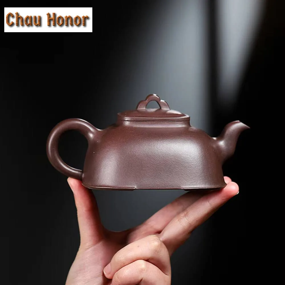 300ml Yixing Purple Clay Tea Pot Arched Pot Teapots Handmade Beauty Kettle Tea Ceremony Supplies Customized Gifts Authentic