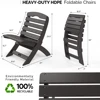Portable Adirondack Chairs Set of 2, Folding Plastic Adirondack Chair for All Weathers, Outdoor Fire Pit Chairs for Patio 3