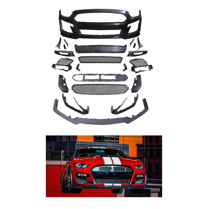 Nuovo Arrivo Shelby Gt500 Body Kit Per Ford Mustang 2018-2021 Upgrade Gt500 Car Bumper Body Kit