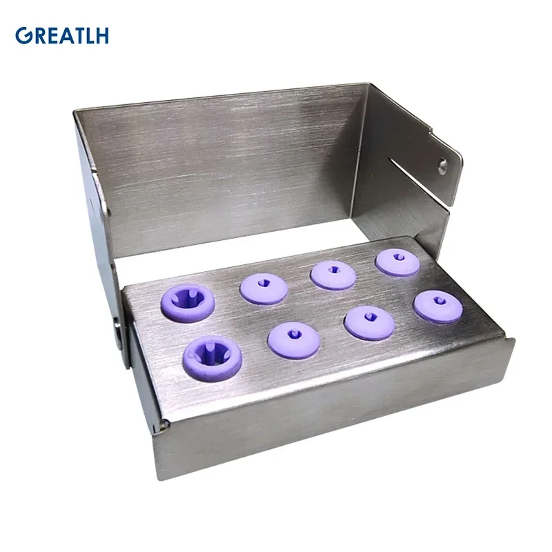 Planting Instrument Disinfection Box Sterilization Box Planting Drill Screwdriver Set Stainless Steel Dental Material