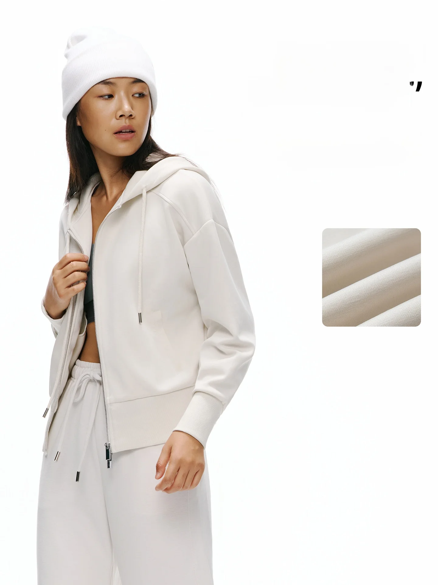 JUACTIVE 클라우드 소프트 모달 스포츠 자켓 여성용 피트니스 러닝 요가 트레이닝 슬림핏 후디 오픈 가디건 스웨트셔츠