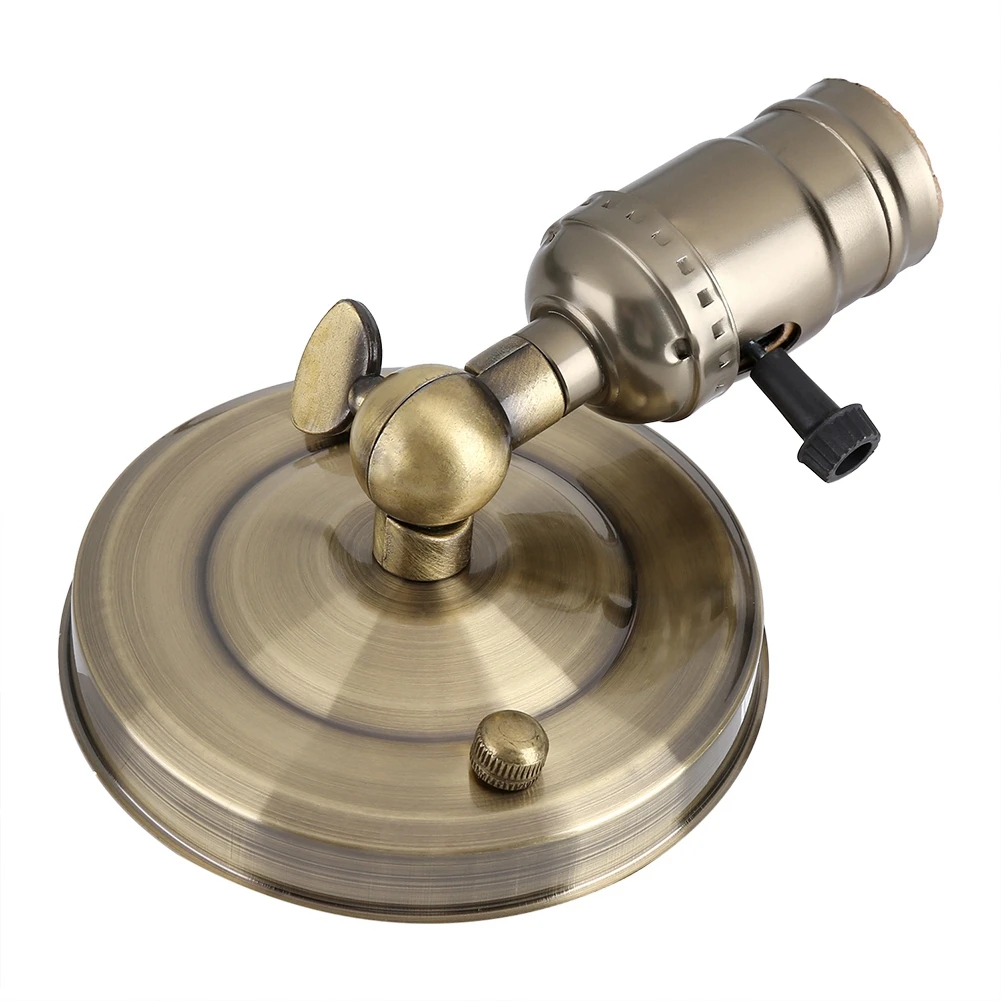 E26 E27 Lamp Base Vintage Wall Light Holder Socket with Switch for Home Bedroom Dining Room Decoration 220V lamp holder,lamp bulb holder,lamp base,led lamp base