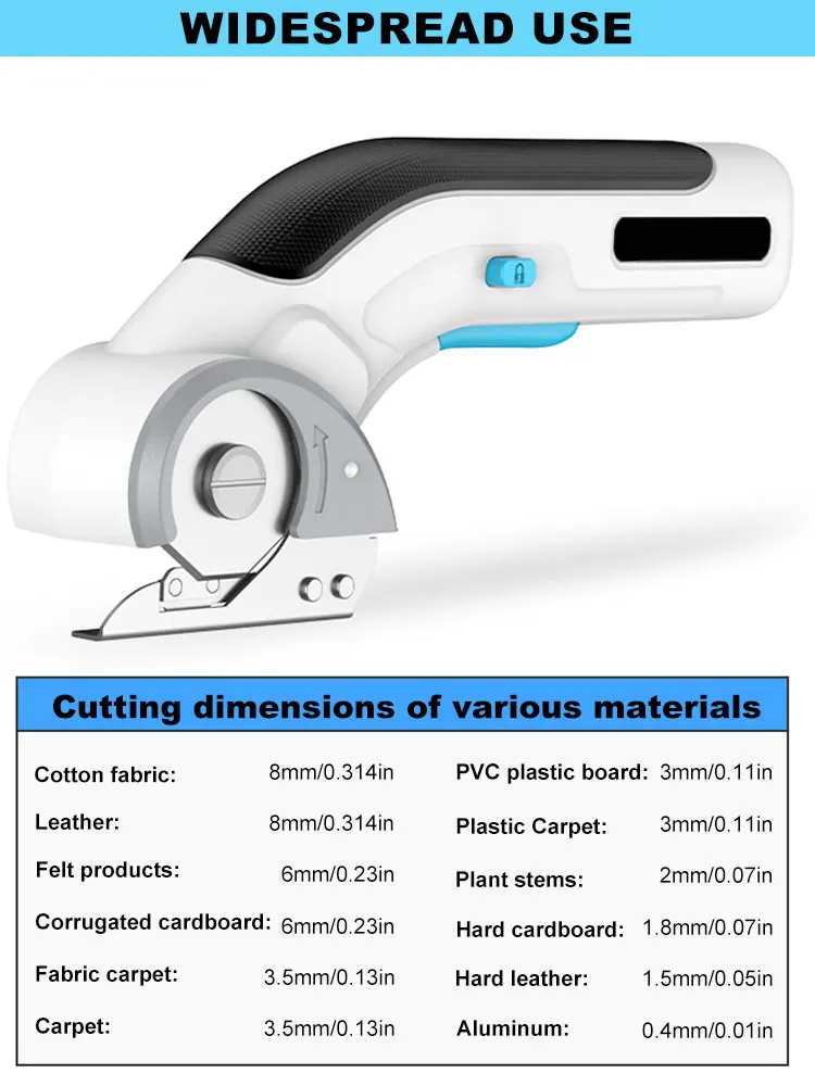 Electric Tailor Scissors Cutting Fabric Leather Portable Tailoring Knife Scissors Lithium Battery Rechargeable Electric Cutter 2