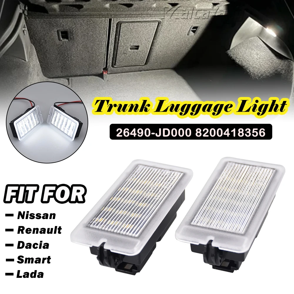 

2Pieces LED Interior Trunk Luggage Compartment Light For Nissan Qashqai Renault Megane Part Number: 26490-JD000 A4538200400
