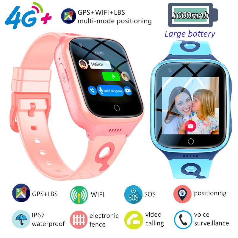 

K9 4G Kids Smart Watch SOS Video Call Phone Watch GPS WIFI LBS Location Tracker Remote Monitor Children Smartwatch Montre Enfant