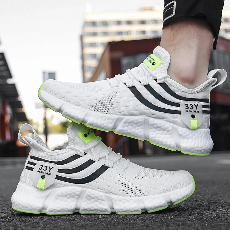 Summer Shoes For Men Breathable White Men's Sneakers 2022 New Fashion Walking Shoes Man Tenis Masculino Zapatillas Hombre 2