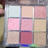 Snow Sequin 9-Color Eye Shadow Palette Glitter Snowflake Diamond Pink Eye Shadow Korean Charming Contour Eyes Make Up Palette 6