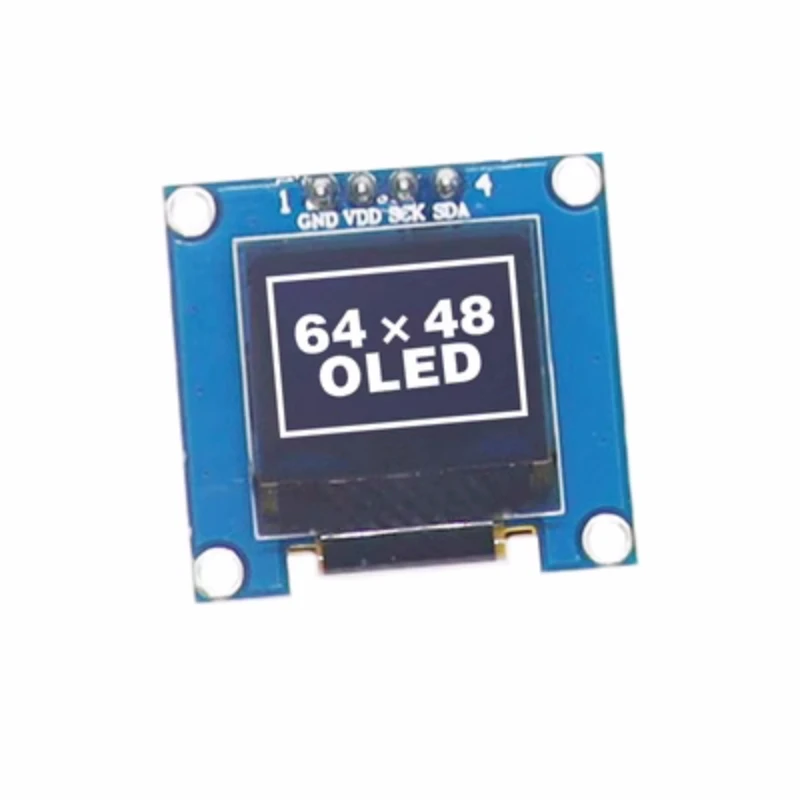 Biały moduł OLED 4P 0,66 cala SSD1306 Drive IC 64*48 interfejs IIC