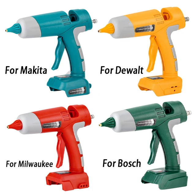 Cordless Hot Melt Glue Gun for Makita/Dewalt/Milwaukee/Bosch 18V