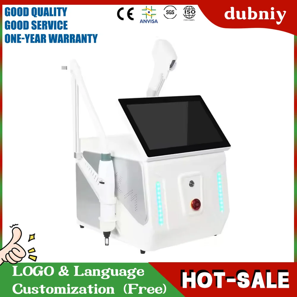 Dubniy New 2 in 1 755 808 1064nm Desktop Picosecond Nd Yag Tattoo Removal Multifunctional 808nm Diode Laser Hair Removal Machine