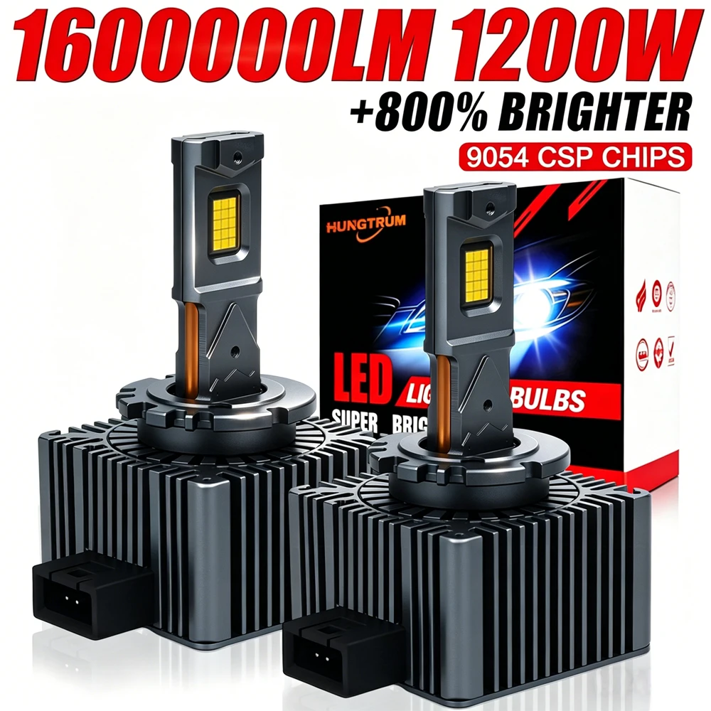 หลอดไฟ LED รถยนต์ 1200W สว่างคมชัด Plug&Play