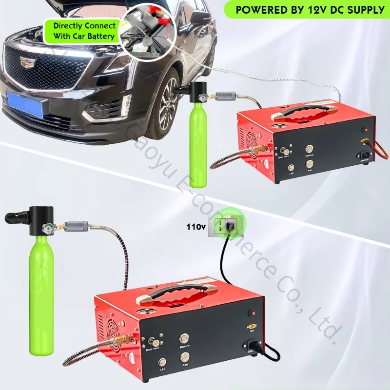 220V-110V ���� Ÿ�̾� ���÷����� �޴�� ���� �������� ���� 4500PSI 30MPA LED ����Ʈ �ڵ� ���� ��� ������ �����ſ� SUV Ʈ����
