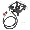 Tomshoo 8KW Gas Boiling Ring Cast Iron Burner Large LPG Stove Outdoor Cooker Iron Frame Portable Fire Control Stove Camp Supply 2