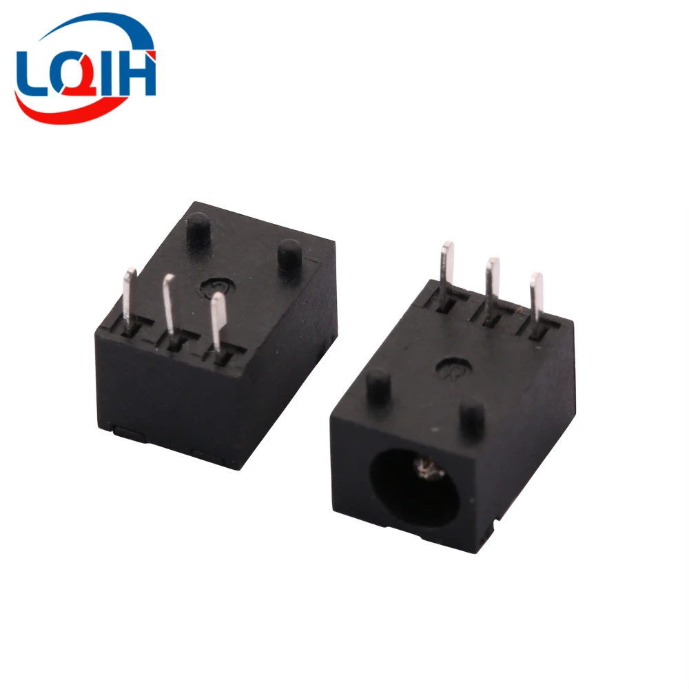 

10Pcs Black 3.5x1.1mm DC Power Female Socket Supply Connector DC-003 3.5*1.3mm 3 Pin Panel Mount Jack Plug Adapter Connectors