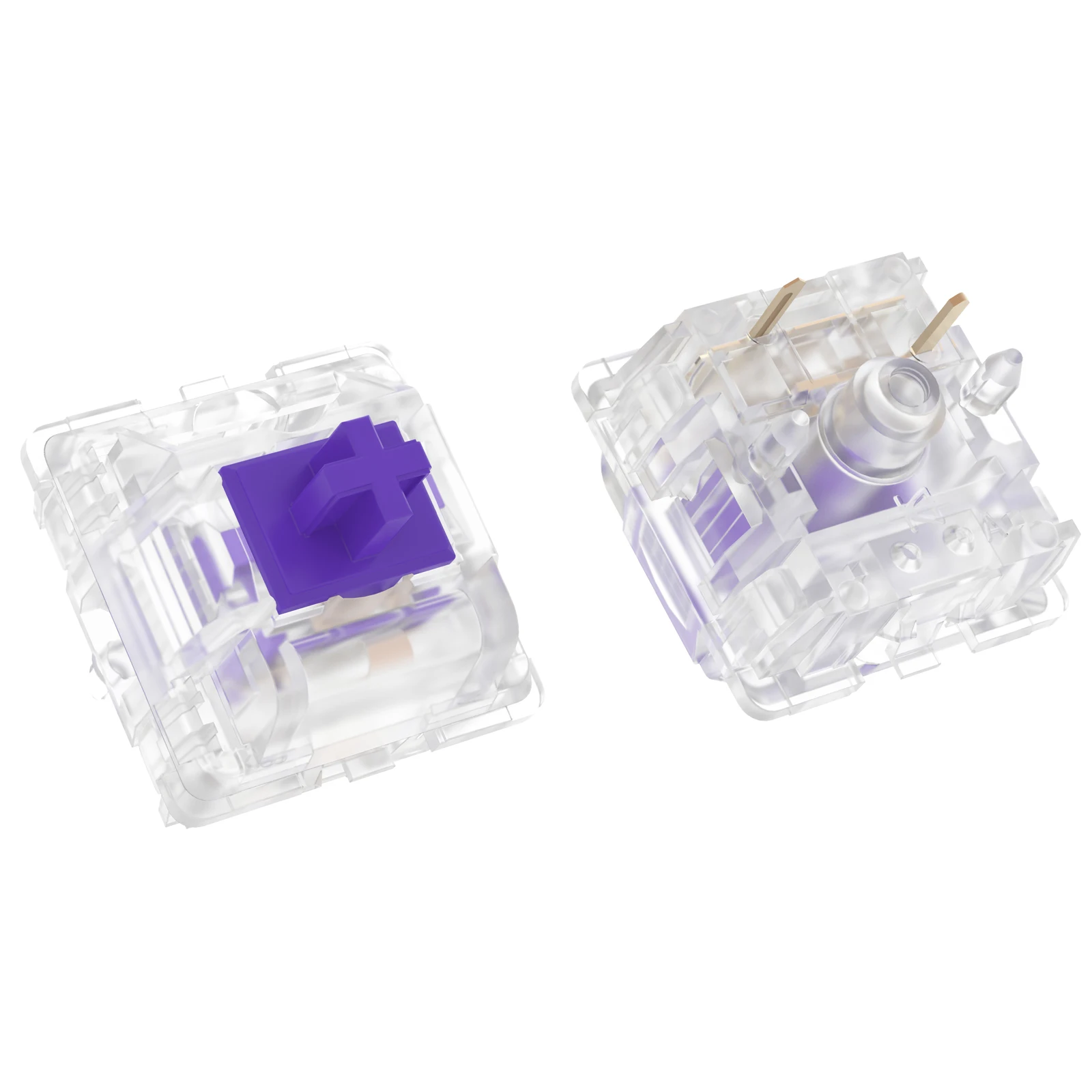 DUROCK Medium Tactile Switches 65g 67g Gold Plated Spring Purple Mechanical Keyboard Switch for MX Clear Zealio V2 Switches