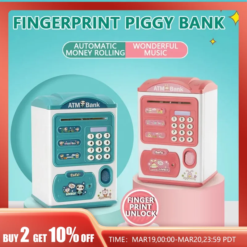 ElectronicBankSafeBoxMoneyBoxesForChildrenDigitalCoinsCash