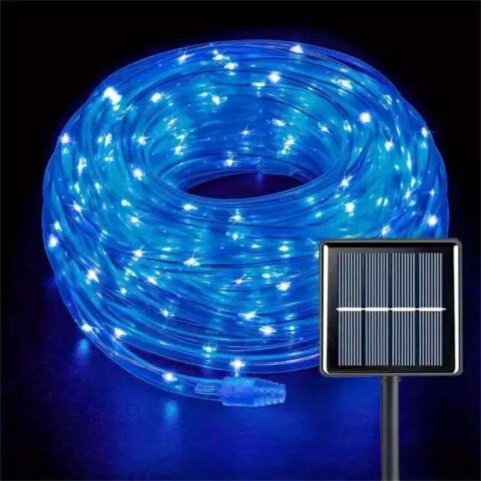 Solar-Powered Waterproof LED String Lights for Outdoor and Home Decoration