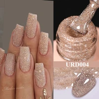 15ml Champagne Gold Sliver Reflective Glitter Gel Nail Polish Varnish Semi Permanent Soak Off UV Gel For Manicure Art 1