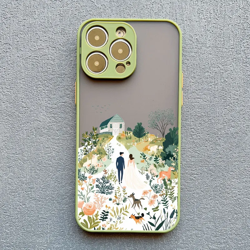 Luxuriöse, komfortable Handyhülle im pastoralen Stil für iPhone 17 15 14 Pro Max Plus 16 11 12 13 Mini Pro Max XR XS X Cover – Detail 5