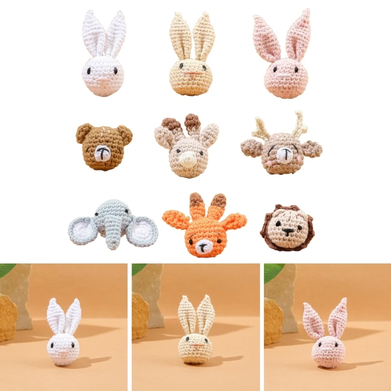 

77HD DIY Baby Pacifier Chain Knitted Teething Toy Chewing Gift for Toddler Boys Girls
