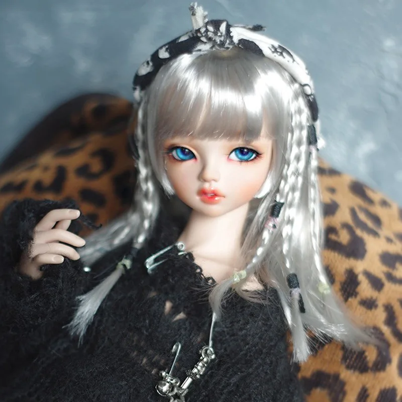 

Детские аксессуары для шарнирных кукол парик 1/31/41/6 искусственные волосы мягкий шелк молочный шелк принцесса вырезать волосы Ji