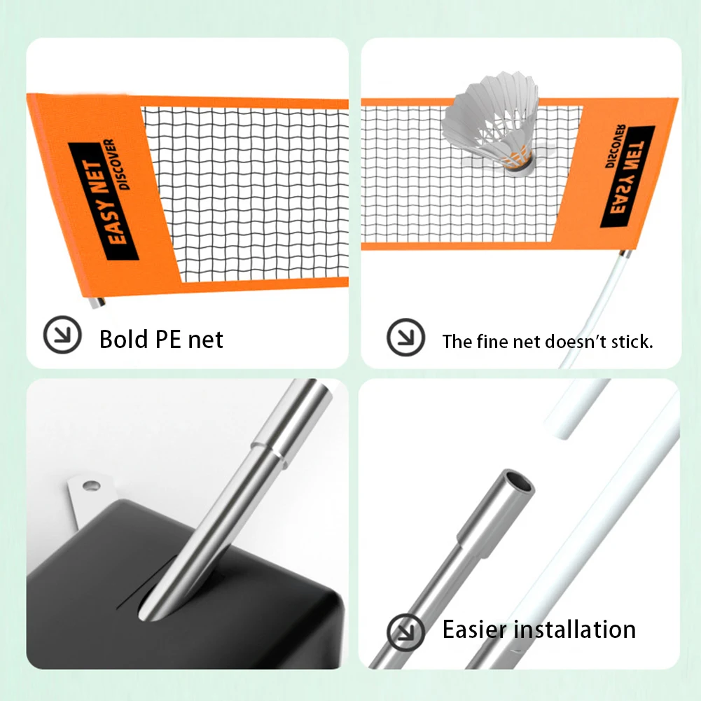 Professional Badminton Net Badminton Training Net Portable Tennis Net Height Adjustable Volleyball Net for Court Backyard Beach