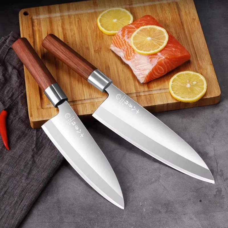 

SHIBAZI Chinese Professional Deba Fish Knife Salmon Sashimi Chef Knives Cleaver Sushi Salmon Sllicing Petty Peeling Knives