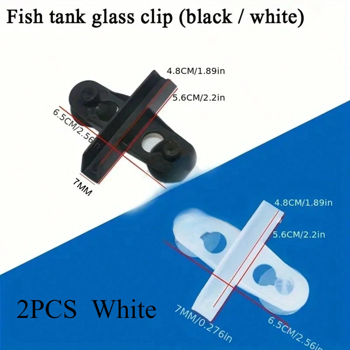 2 PCS   White Clips
