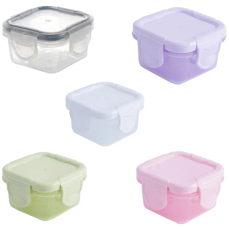 Portable Food Storage Box 4/7Pcs BPA Free Mini Baby Food Storage Containers Baby Learning Dishes Extra Bowl Portable Sealed Storage Boxs Can Microwave