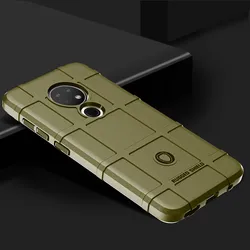 Shockproof Shield Case with Anti-Knock Protection & Matte Back Cover - Armor Silicone Design for Nokia 7.2 (Army green)