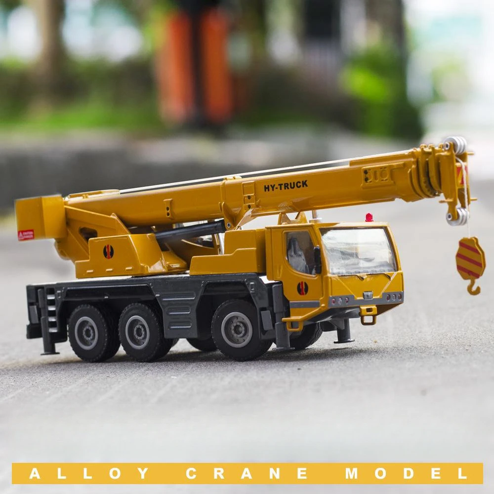 Vinç Kamyonu 1/50 İş Makinesi Ölçekli Diecast Model Araba 