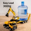 HUINA 1319 New Excavator 9-channel Remote Control Flat Trailer 1:24 Simulation Engineering Car Children's Birthday Gift Toys 3