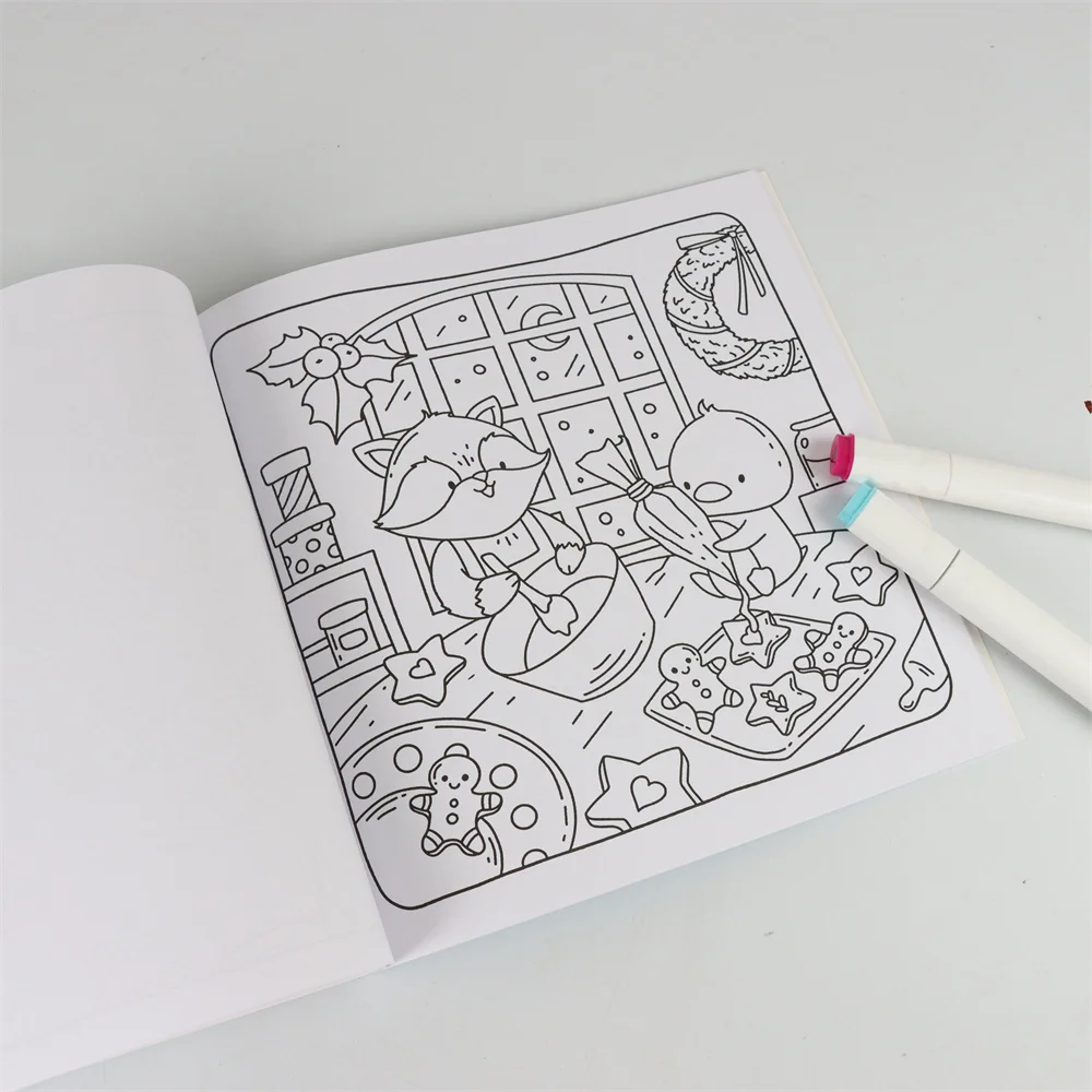 Christmsa Coloring Book CUTE&COZY  Coloring Book For Adults And Teens Featuring Adorable Creepy Creatures for Halloween Gifts 4