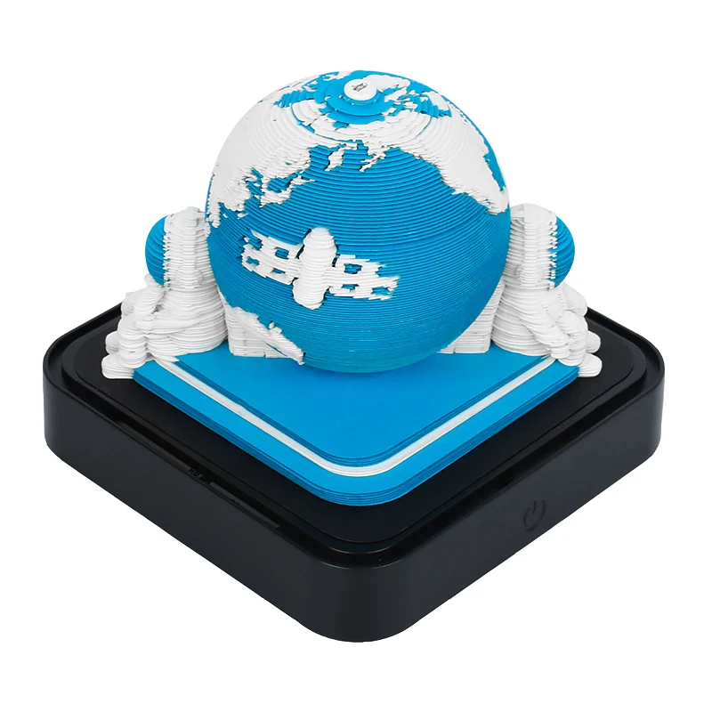 

2024 Calendar 3D Earth Calendar Memo Pad Omoshiroi Note Block 232Sheets 3D Earth Model 3D Notepad Desk Calendar New Years Gift
