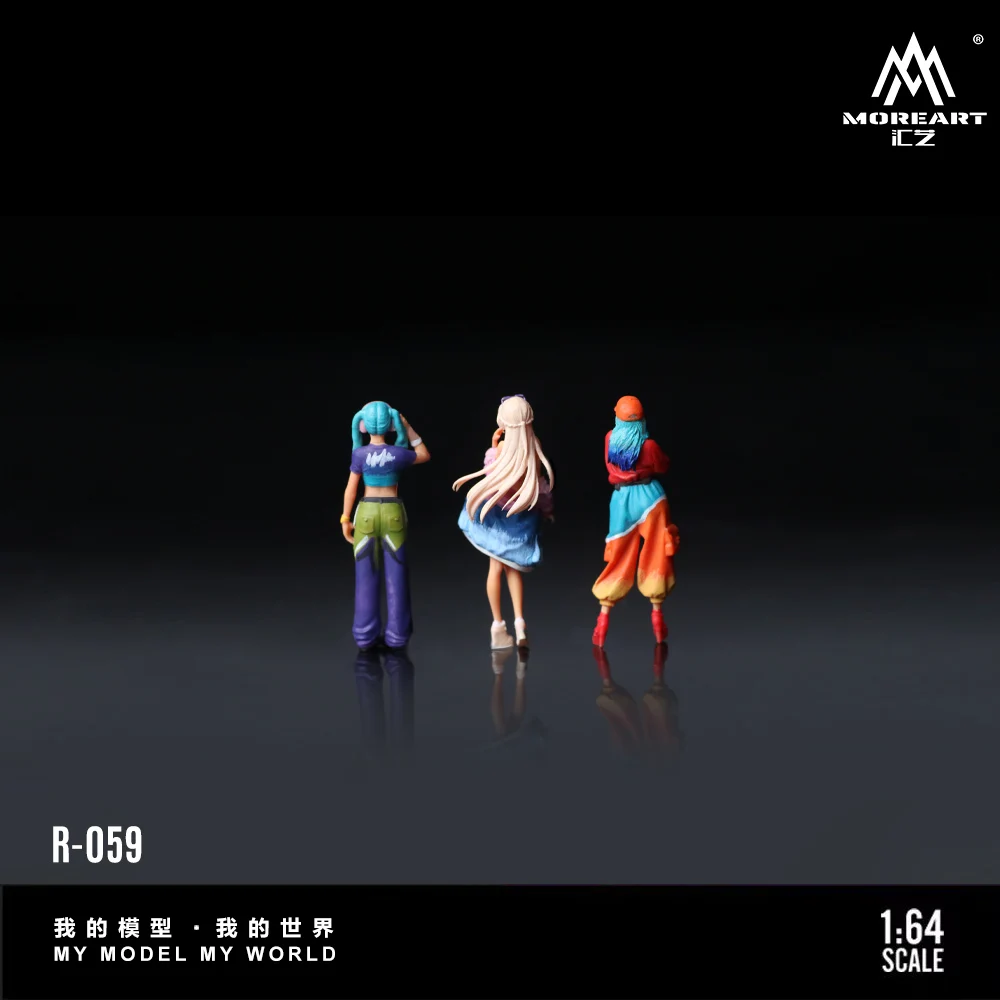 *Pre order*More Art 1:64 Trendy Girl Resin Doll Set Model Decoration Figure Model for Gift&Display&Collection 