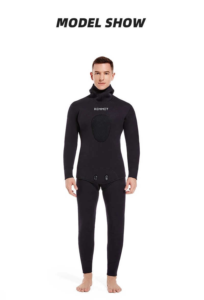 HOT 5MM SCR Neoprene Wetsuit Men Tops Pants Diving Suit Equipment Underwater Fishing Spearfishing Kitesurf Swimwear Wetsuit