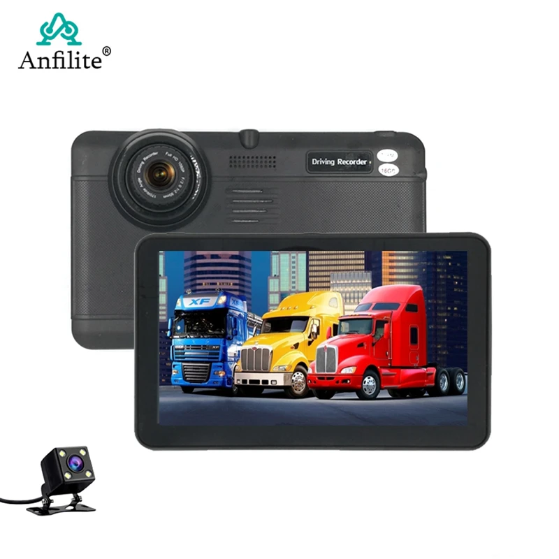 vehicle gps 7 Inch Portable Vehicle GPS Navigation Android Car Dvr 768MB+16GB Rear Camera Driving Recorder Truck Bluetooth Dash Cam garmin gps for trucks