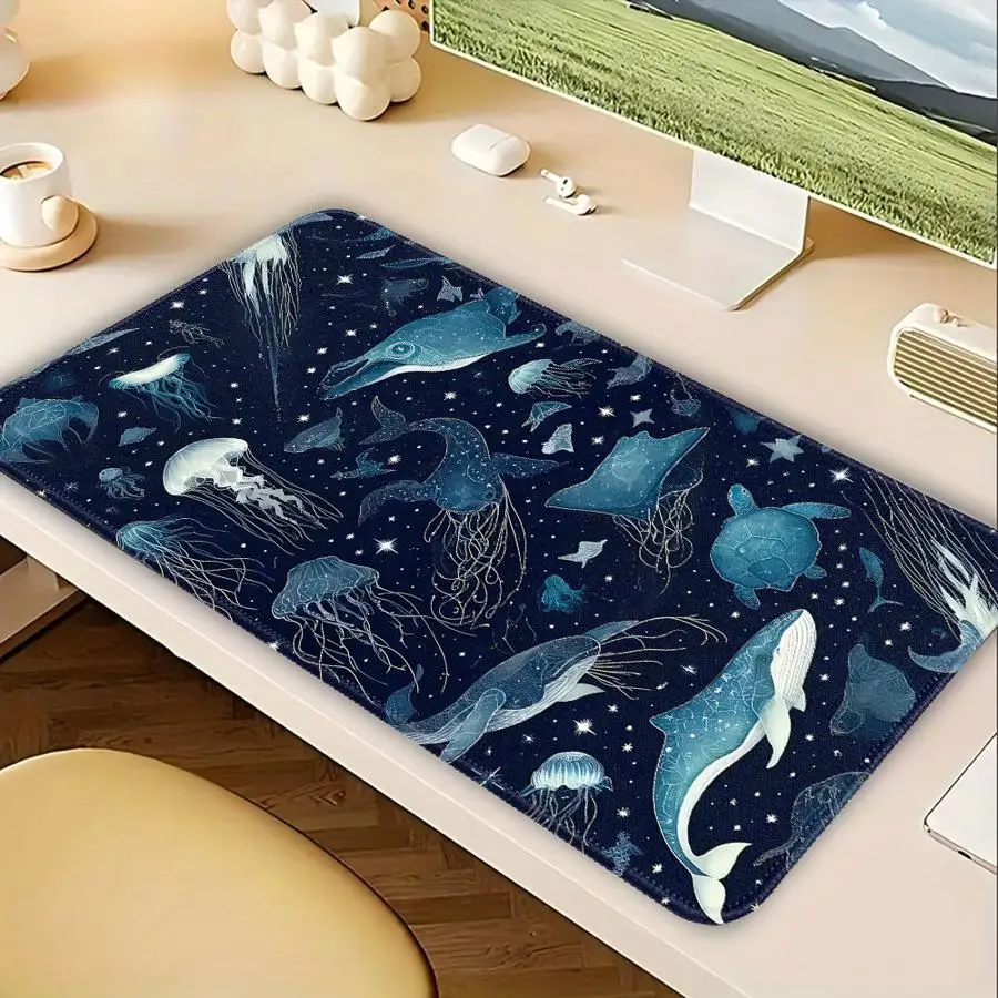 Ocean Blue Anti-Slip Desk and Mouse Pad