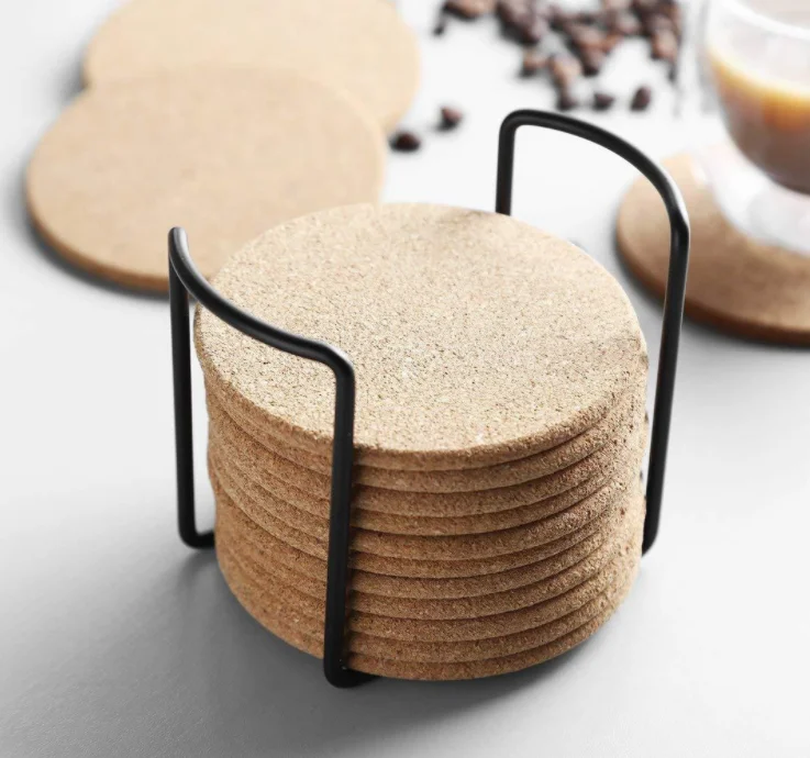 Fast Shipping Round Cork Coasters Tea Drinks Coasters Cup Mats Pads Home  Vintage Cup Coaster Modern Cute Korean Kitchen Accessories From Flyw201264,  $0.36