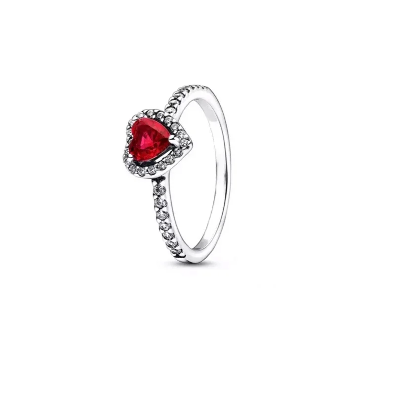 925 sterling silver multi-style Romantic heart Zircon ring for women jewelry Valentine's Day silver heart ring,silver rings,silver ring